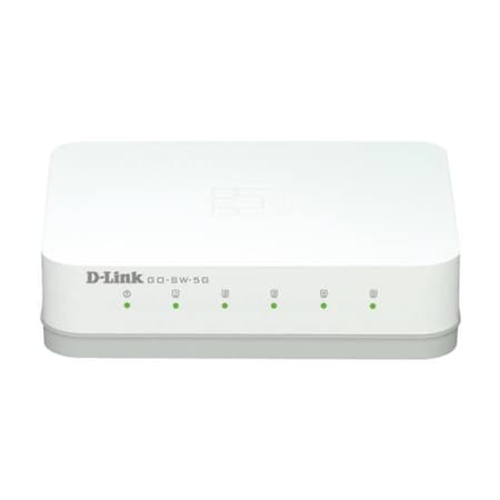 D-Link 5-Port Unmanaged Gigabit Desktop Switch (White) GO-SW-5G